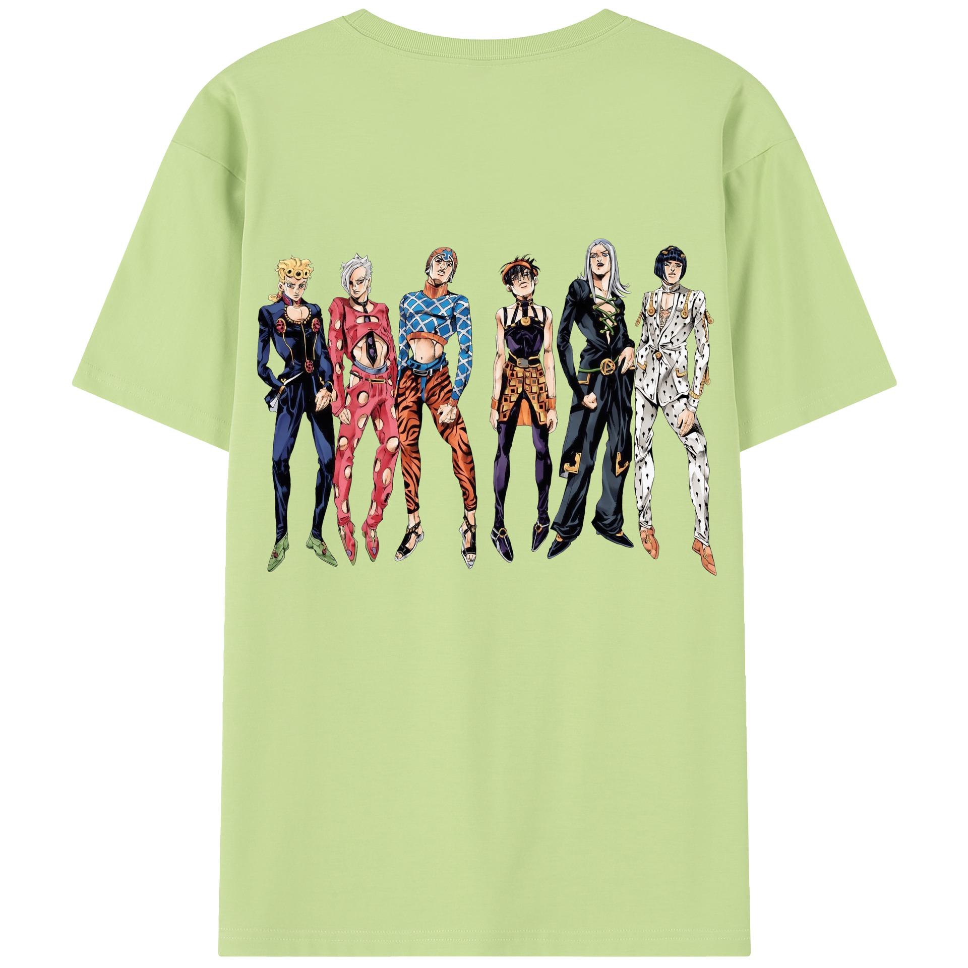 （画像用） ジョジョの奇妙な冒険 JoJo's Bizarre Adventure 綿100％半袖Tシャツ（背面プリント）